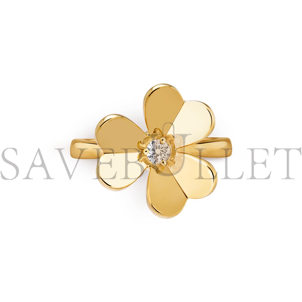 V*N CL*F arpels frivole ring, 1 flower, small model - yellow gold  vcarp2ds00